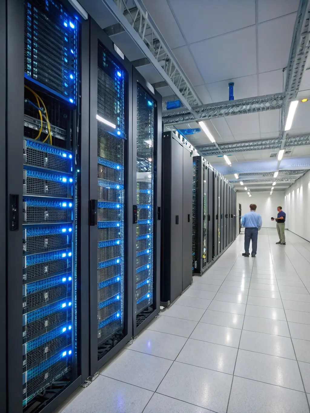 An image showcasing cloud infrastructure, such as servers or a data center, with a visual overlay representing AWS, Azure, or GCP logos, used to represent DreamSight's cloud technology services.